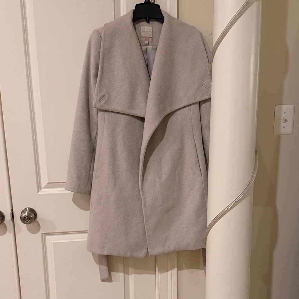 Limited Scandal Collection Light Tan Women's Draped Wool-Blend Coat